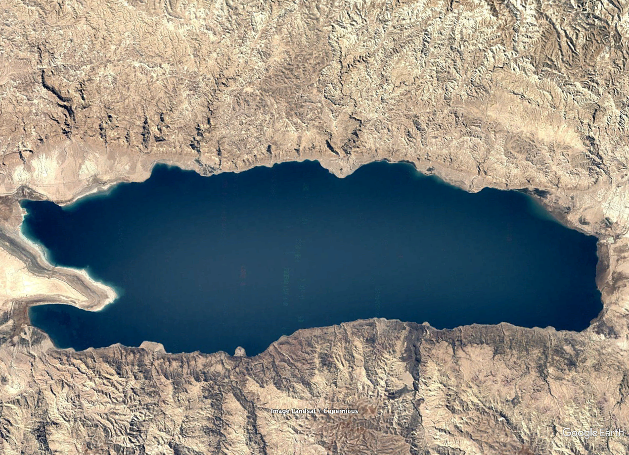 Satellite image of the Dead Sea in 1984